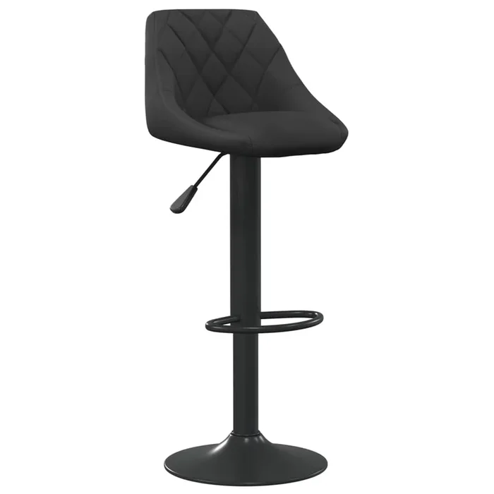 vidaXL Taburete de cocina de terciopelo negro (6)
