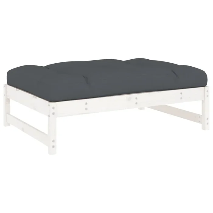 vidaXL Taburete de jardín madera maciza de pino blanco 120×80 cm (3)