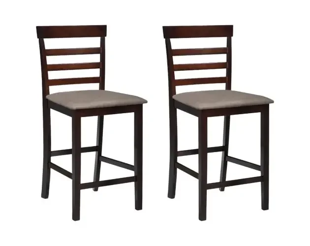 vidaXL taburetes de barra de cocina 2 unidades tela marrón | Brico Depôt Spedito Oggi