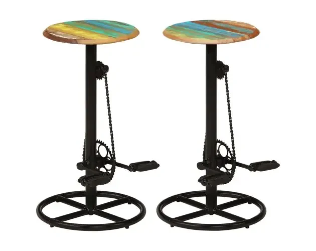 vidaXL taburetes de cocina 2 unidades madera maciza reciclada | Brico Depôt Sconto