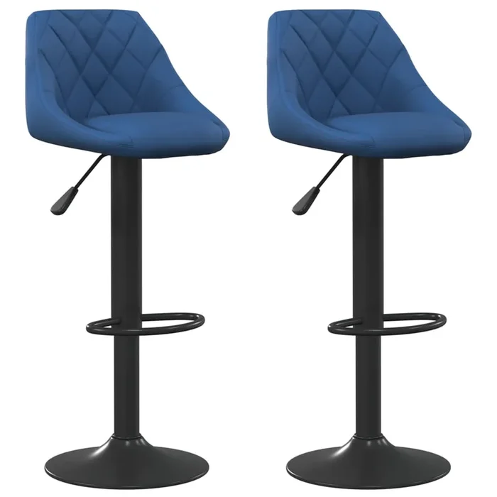 vidaXL Taburetes de cocina 2 unidades terciopelo azul (8)
