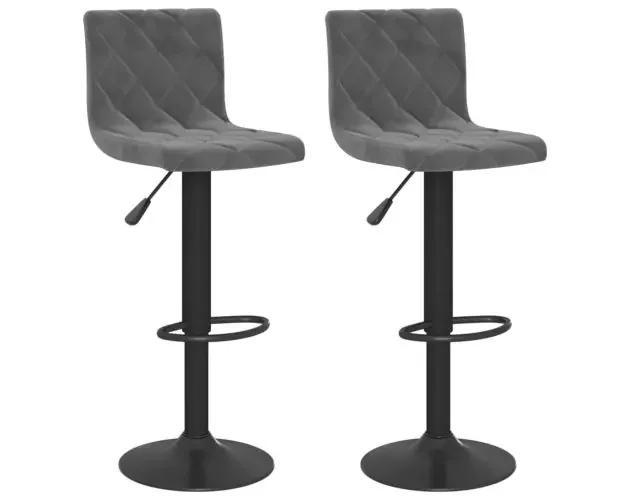 vidaXL taburetes de cocina 2 unidades terciopelo gris oscuro | Brico Depôt Prezzo Di Fabbrica