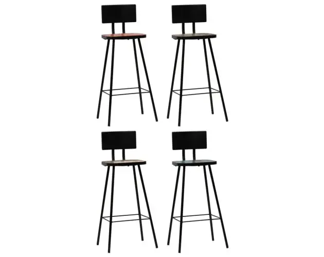 vidaXL taburetes de cocina 4 unidades madera maciza reciclada | Brico Depôt Sconto