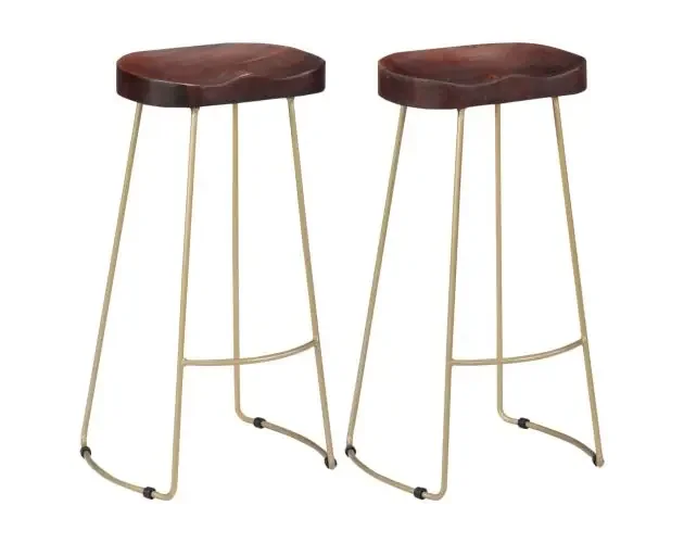 vidaXL taburetes de cocina gavin 2 unidades madera maciza de mango | Brico Depôt Promozione