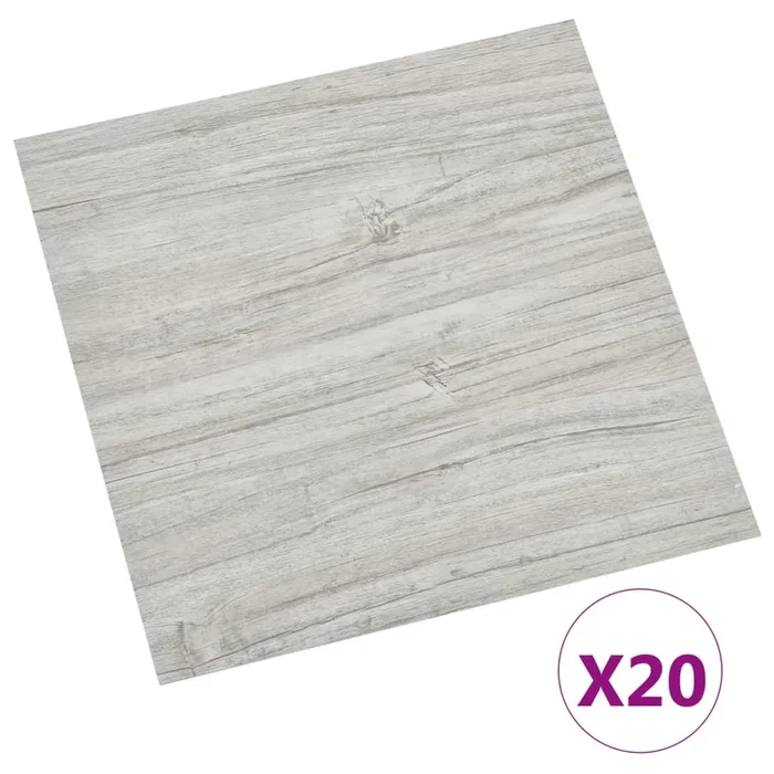 vidaXL Tarimas de suelo autoadhesivas 20 uds PVC gris claro 1,86 m² (4)