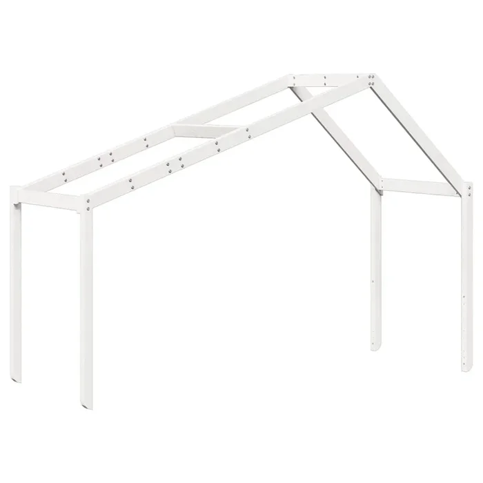 vidaXL Techo de cama infantil madera maciza blanco 213×85,5×144,5 cm
