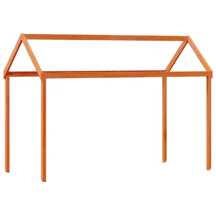 vidaXL Techo de cama infantil madera maciza marrón 217×95,5×159 cm