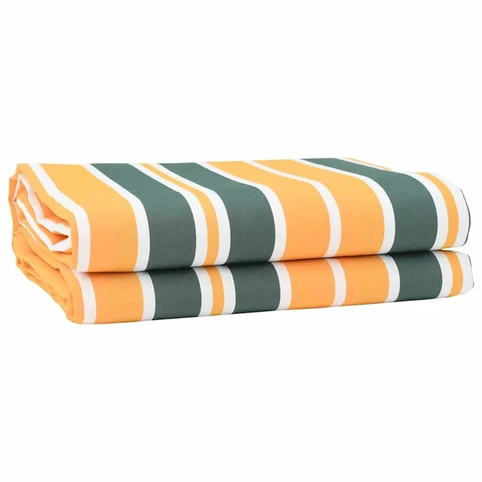vidaXL Tela de recambio para toldo Verde y amarillo 10 x 1.6 m tela
