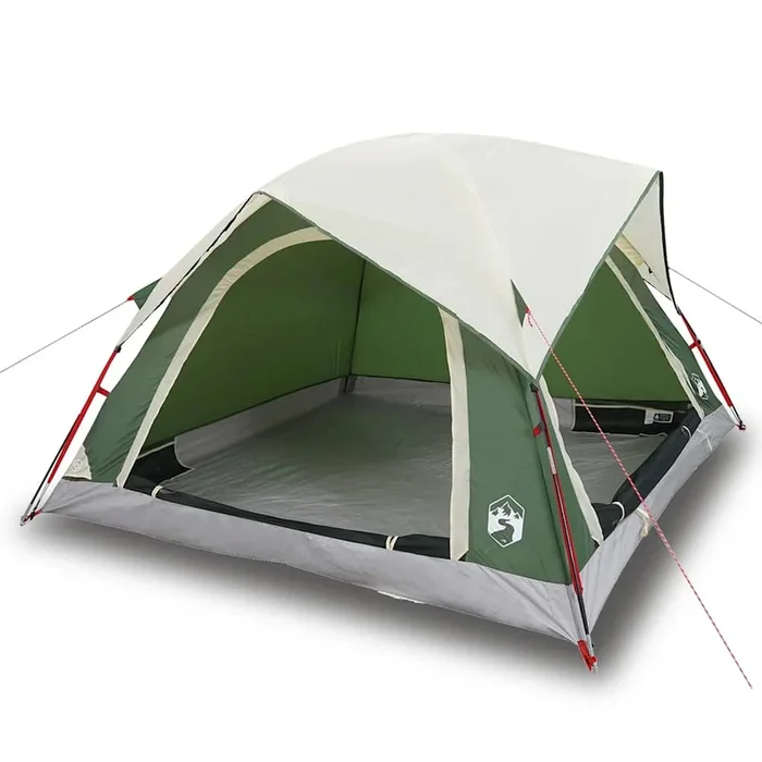 vidaXL Tienda de campaña 4 personas impermeable verde