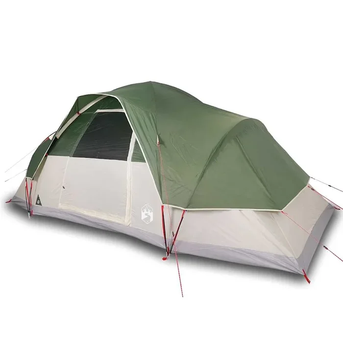 vidaXL Tienda de campaña familiar iglú 9 personas impermeable verde
