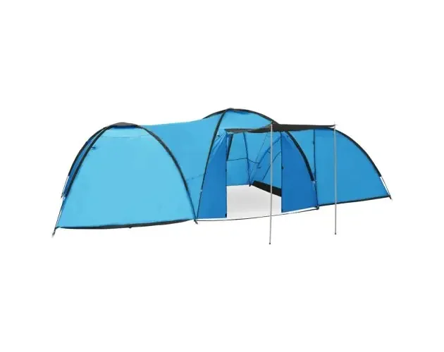 vidaXL tienda de campaña iglú 8 personas azul 650x240x190 cm | Brico Depôt In Voga