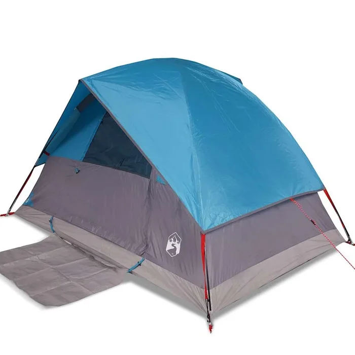 vidaXL Tienda de campaña iglú para 2 personas impermeable azul (6)