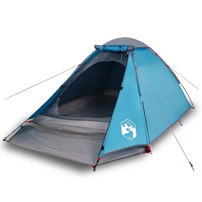 vidaXL Tienda de campaña iglú para 4 personas impermeable azul (9)