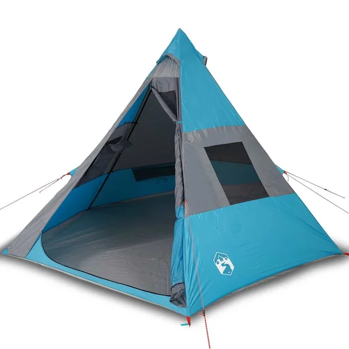 vidaXL Tienda de campaña tipi para 7 personas impermeable azul