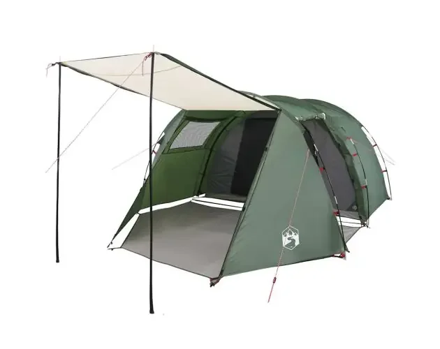 vidaXL tienda de campaña túnel para 4 personas impermeable verde | Brico Depôt Top Qualità