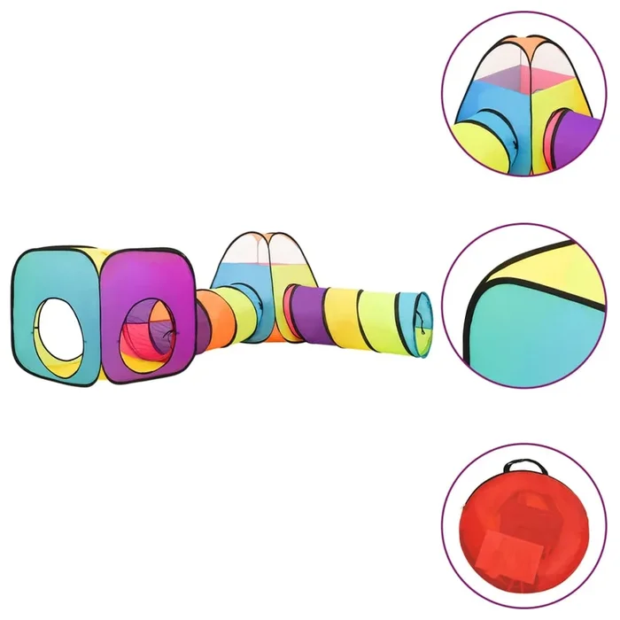 vidaXL Tienda de juegos para niños multicolor 190x264x90 cm (2)