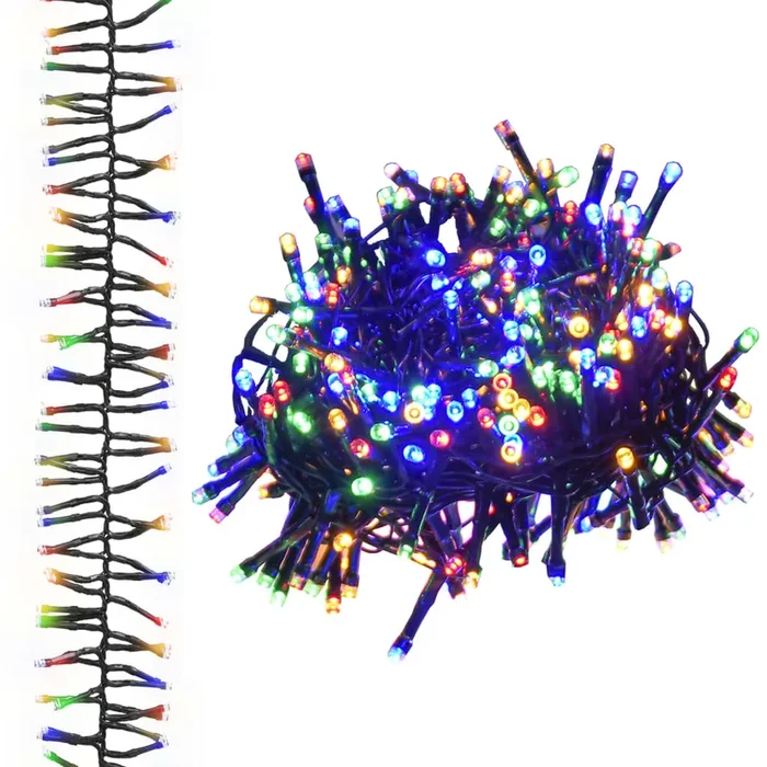 vidaXL Tira de luces de racimo con 3000 LED PVC multicolor 23 m
