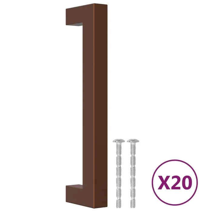 vidaXL Tiradores para armarios 20 uds acero inoxidable bronce 128 mm