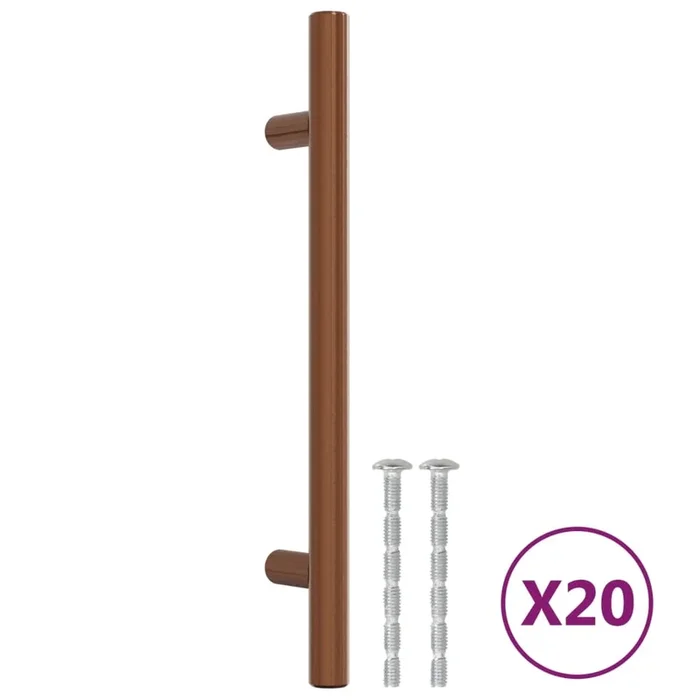 vidaXL Tiradores para armarios 20 uds acero inoxidable bronce 160 mm