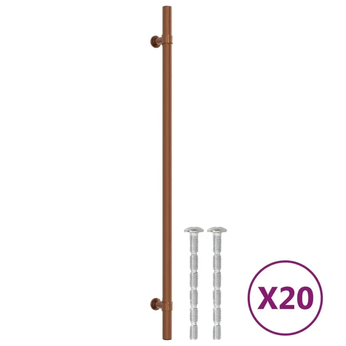 vidaXL Tiradores para armarios 20 uds acero inoxidable bronce 320 mm (3)