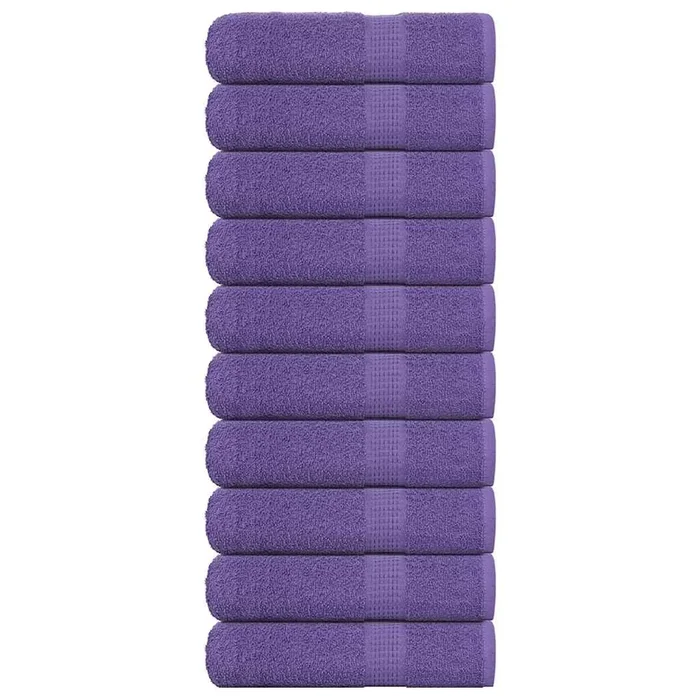vidaXL Toallas de baño 10 uds morado 100×150 cm 360 gsm 100% algodón