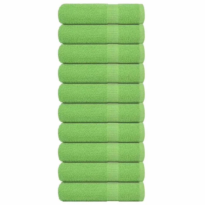 vidaXL Toallas de Ducha 10 uds. Verde Manzana 70×140 cm 360 gsm