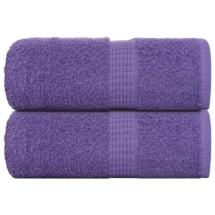vidaXL Toallas de jabón 2 uds púrpura 30×30 cm 360 gsm 100% algodón