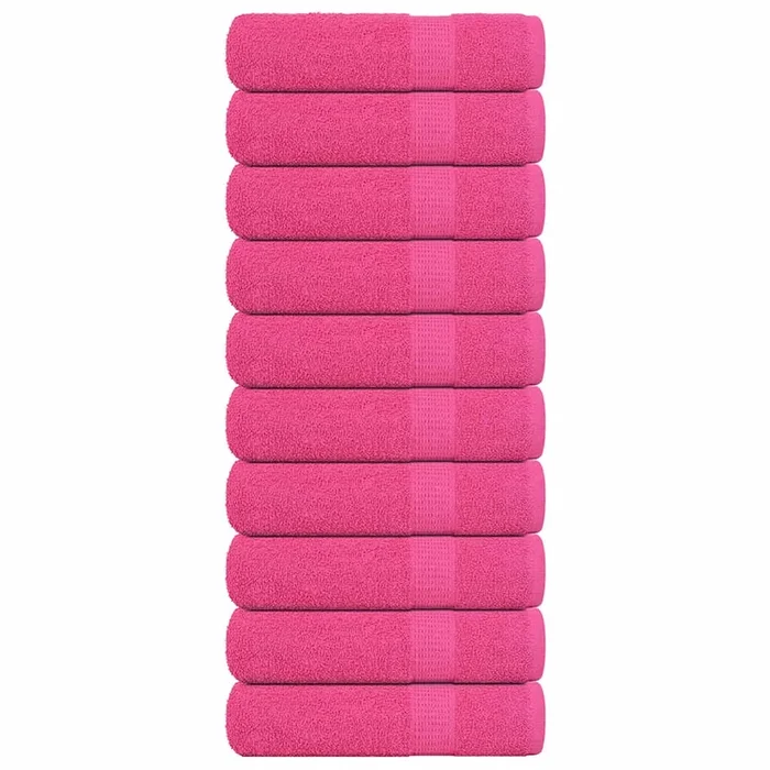 vidaXL Toallas de Mano 10 piezas Rosa 50×100 cm 360 g/m² 100% Algodón