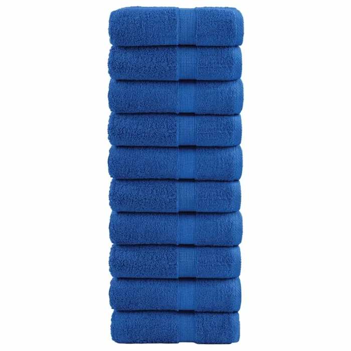 vidaXL Toallas de mano premium SOLUND, 10 unidades, color azul, 30 x 30 cm, 600 g/m²