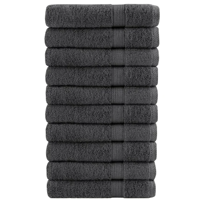 vidaXL Toallas de sauna SOLUND 10 unidades antracita 80×200 cm 600 gsm