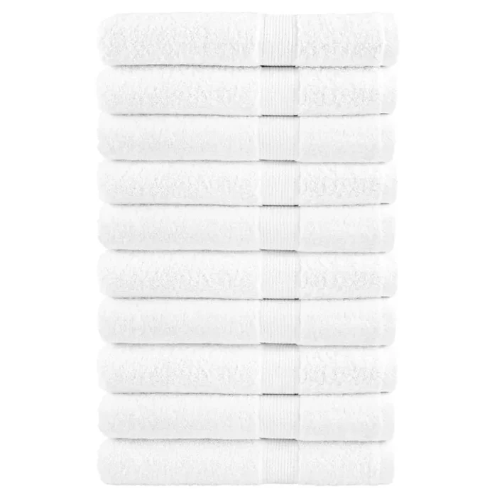 vidaXL Toallas de sauna SOLUND 10 unidades blanco 80×200 cm 600 gsm