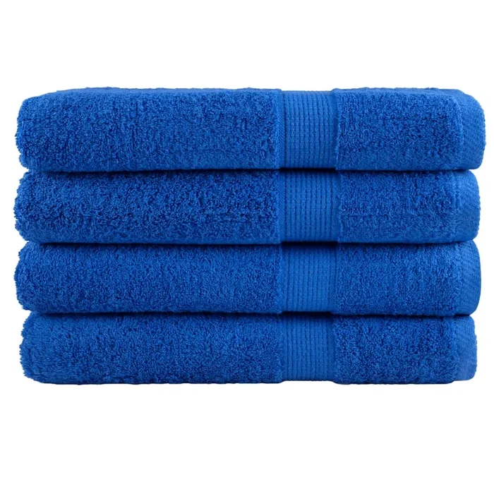 vidaXL Toallas de sauna SOLUND 4 unidades azul 80×200 cm 600 gsm