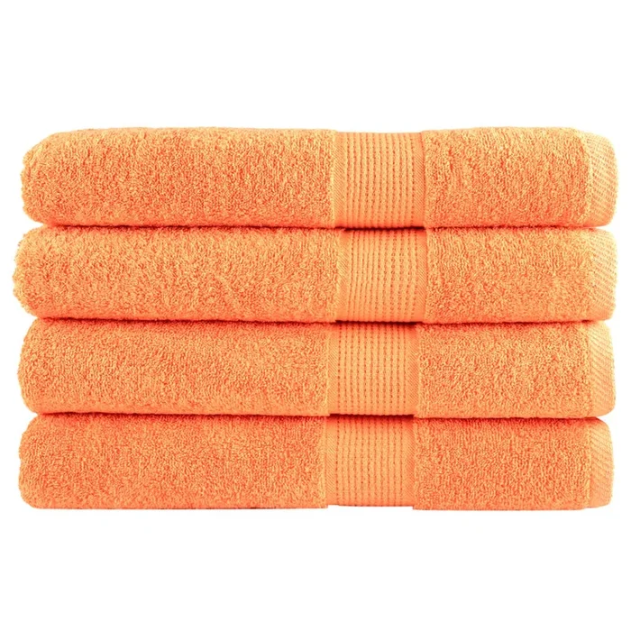 vidaXL Toallas de sauna SOLUND 4 unidades naranja 80×200 cm 600 gsm