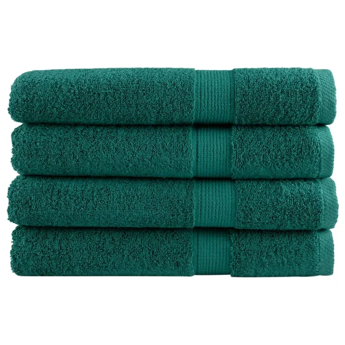 vidaXL Toallas de sauna SOLUND 4 unidades verde 80×200 cm 600 gsm