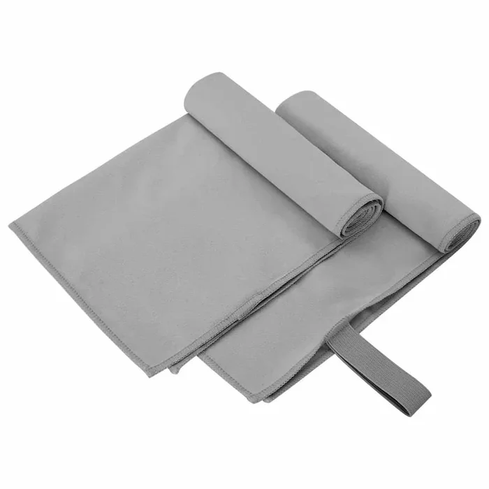 vidaXL Toallas Deportivas 2 pcs Gris oscuro 50 x 30 cm