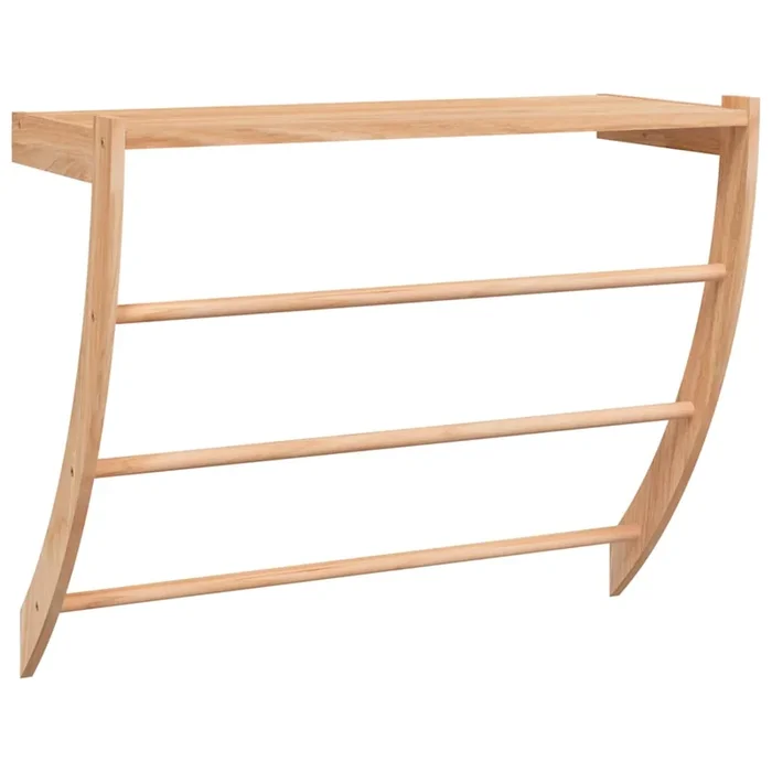 vidaXL Toallero de madera maciza nogal 60×25,5×49 cm