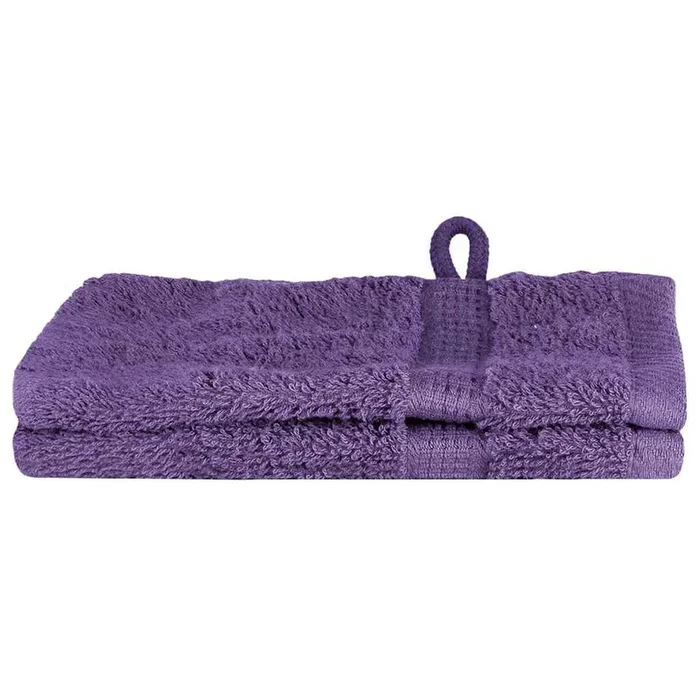 vidaXL Toallitas SOLUND 2 pcs Morado Algodón