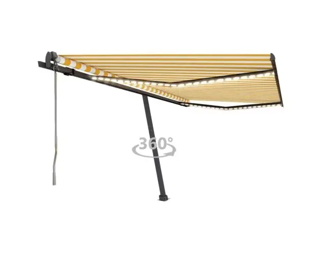 vidaXL toldo automático LED sensor de viento amarillo blanco 400x350cm | Brico Depôt Fatto A Mano