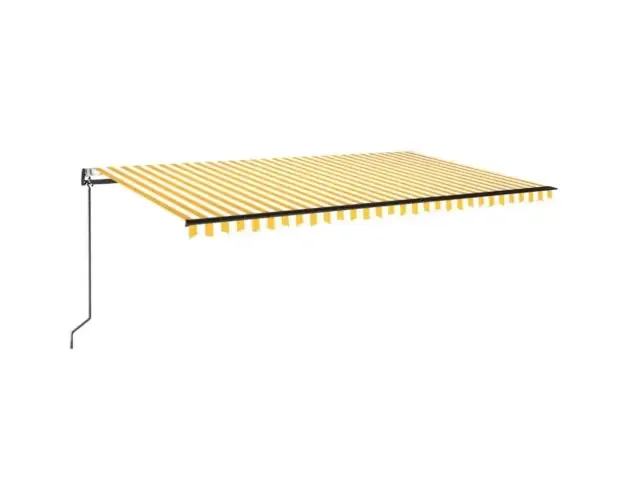 vidaXL toldo automático LED sensor de viento amarillo blanco 500x350cm | Brico Depôt Non Perdere
