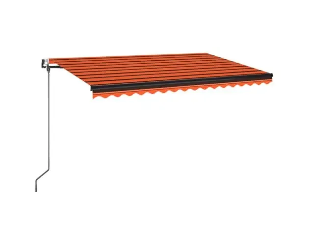 vidaXL toldo automático LED sensor de viento naranja marrón 450×350 cm | Brico Depôt Must-Have