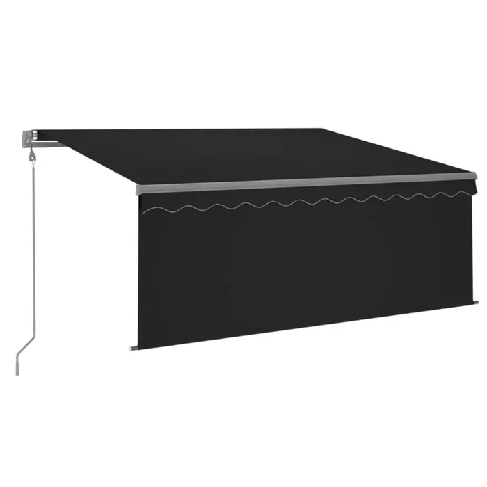 vidaXL Toldo automático retráctil con persiana gris antracita 3×2,5m