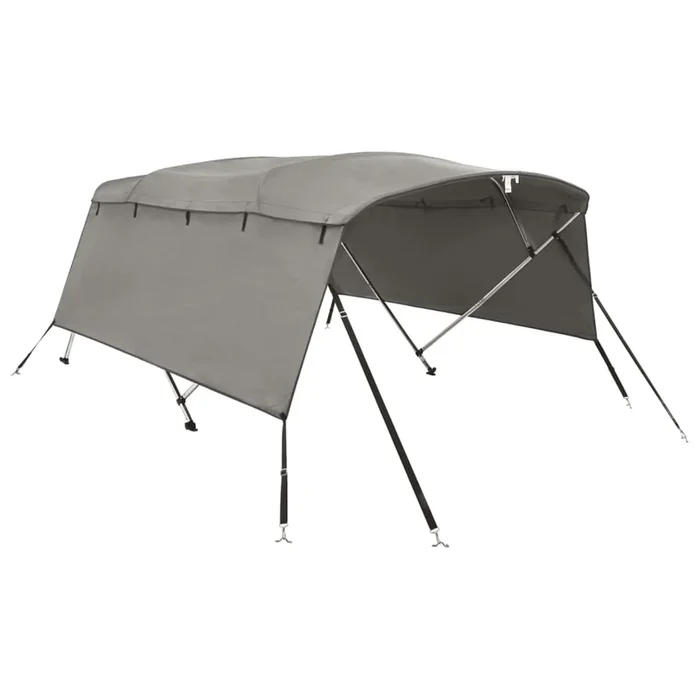 vidaXL Toldo bimini 4 arcos con paredes laterales 243x(185-198)x137 cm (2)
