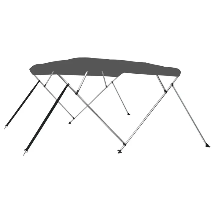 vidaXL Toldo Bimini de 4 arcos gris antracita 243x210x137 cm