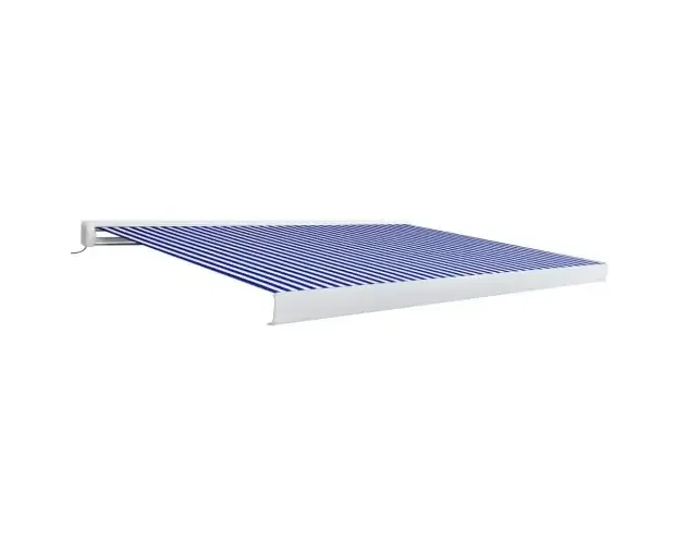 vidaXL toldo de carrete motorizado azul y blanco 450×300 cm | Brico Depôt Offerta