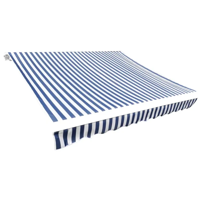 vidaXL Toldo de lona azul y blanco 350×250 cm