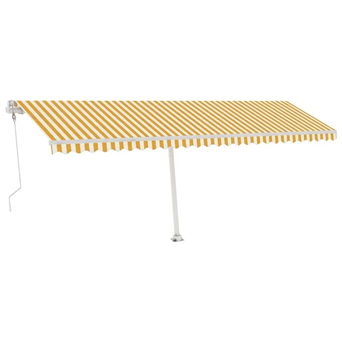 vidaXL Toldo de pie automático amarillo y blanco 600×350 cm (2)