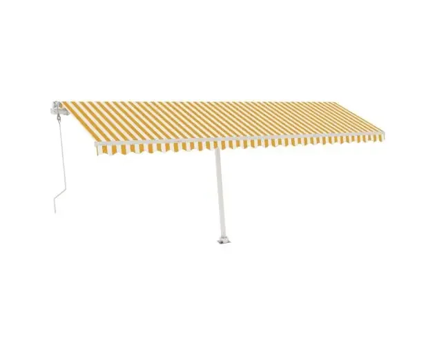 vidaXL toldo de pie automático amarillo y blanco 600×350 cm | Brico Depôt Prezzo Basso
