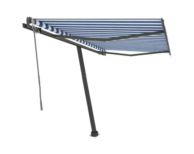 vidaXL toldo de pie automático azul y blanco 350×250 cm | Brico Depôt Lusso