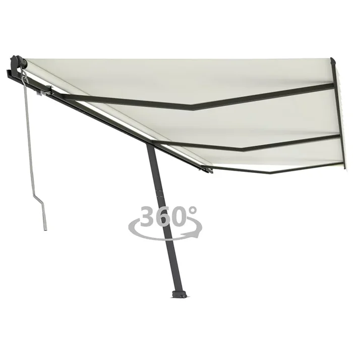 vidaXL Toldo de pie automático crema 600×350 cm (2)