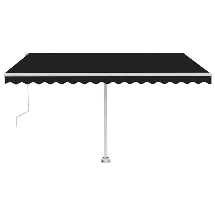 vidaXL Toldo de pie automático gris antracita 450×350 cm